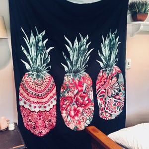 Big Pink Tropical Pineapple Tapestry - Target